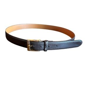 Coach Brown Leather Belt with Gold Buckle 36”